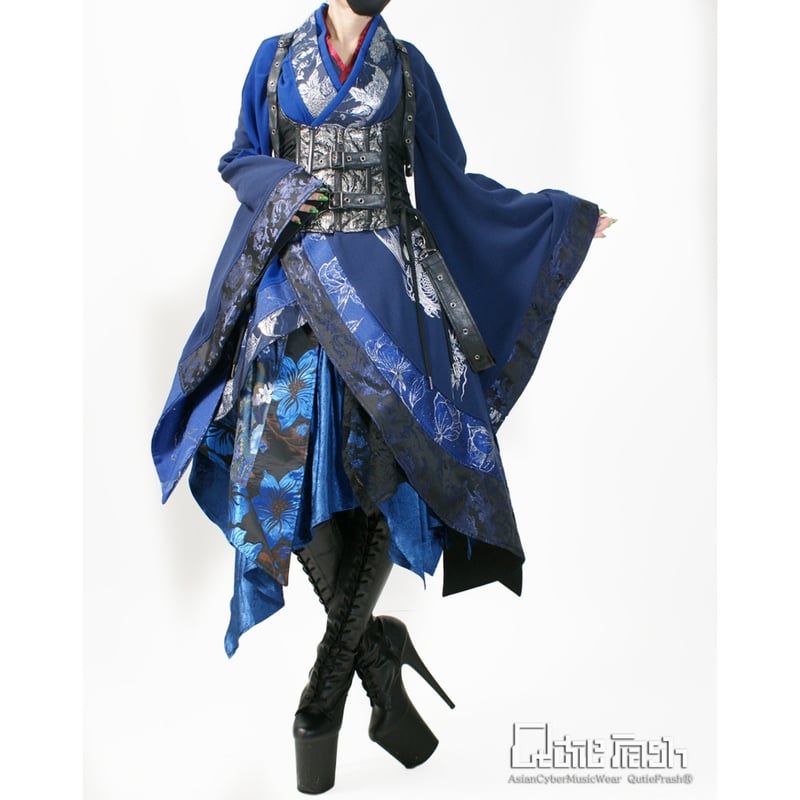 J*a様 キューティーフラッシュ　QutieFrash　和柄切替 着物カーデ（紺 b5d91425f2ce0be23acbca3f70eb3d