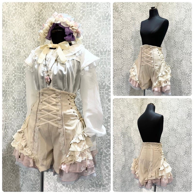 星箱Works】フェリ・ドウ・ロンド 編み上げショートパンツ/P33107149