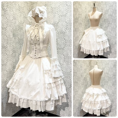 星箱works 60cm ボリュームチュールパニエスカート ホワイト 星箱works 60cm ボリュームチュールパニエスカート ホワイト