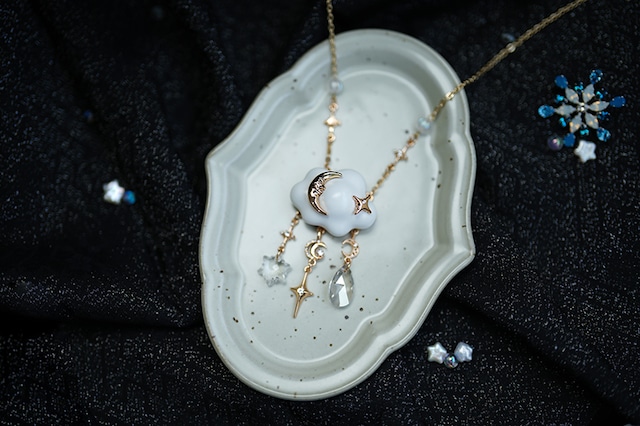 星箱Works】ふわふわ雲と星のネックレス/P37402048G【お取り寄せ