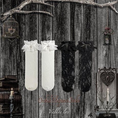 【Vallée lys】Orchid Elegance Socks /GVSC-01