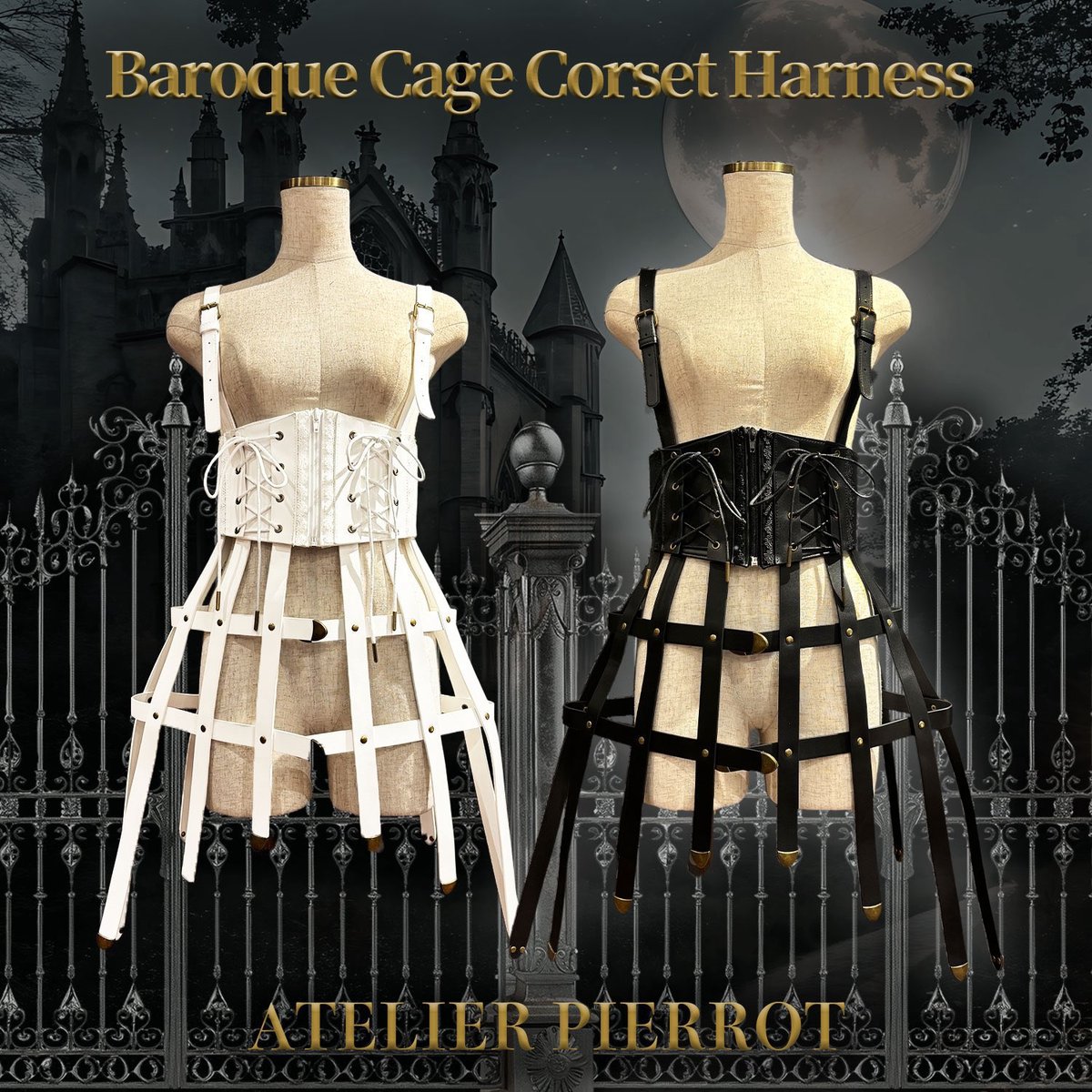 Baroque Cage Corset Harness ブラック ATELIER-PIERROT】Baroque Cage Corset Harness/AK