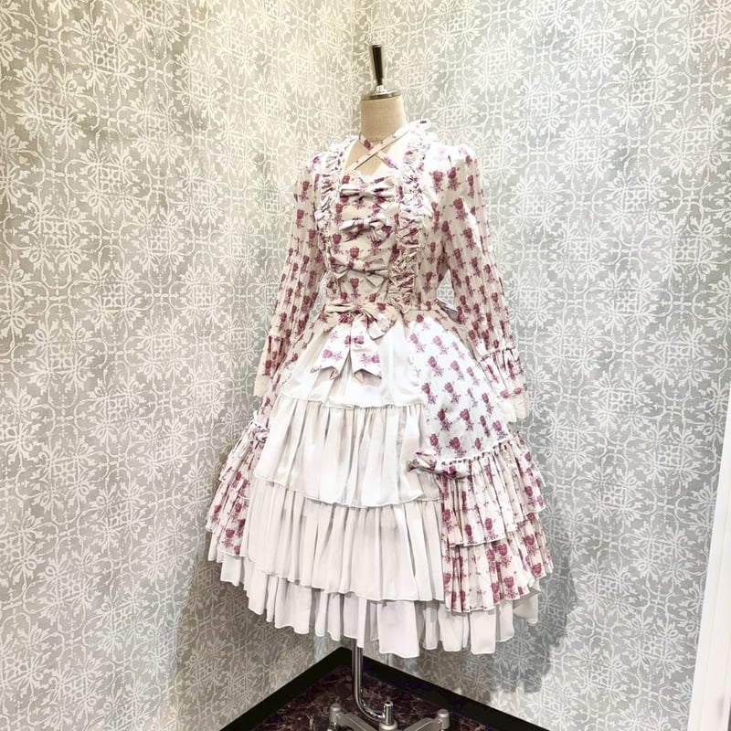 ATELIER-PIERROT】Rosy Bouquet Dress <サイズ2>/TOP3