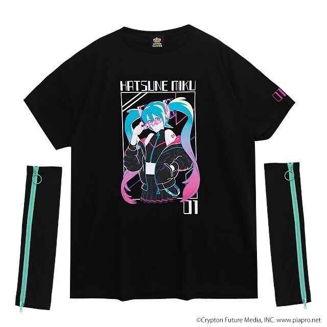 トップス miku LISTEN FLAVOR】初音ミク アームカバー付トップス（MIKU-0009） | KI