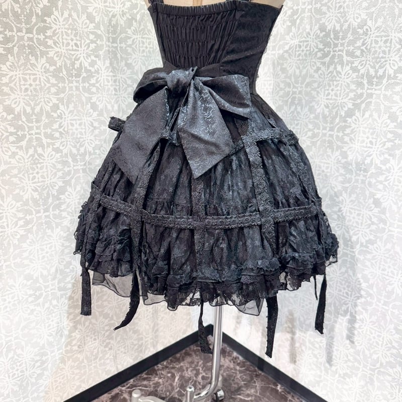 h.NAOTO】Rose Bird Cage Dress/CNF34-0067 BK/M |