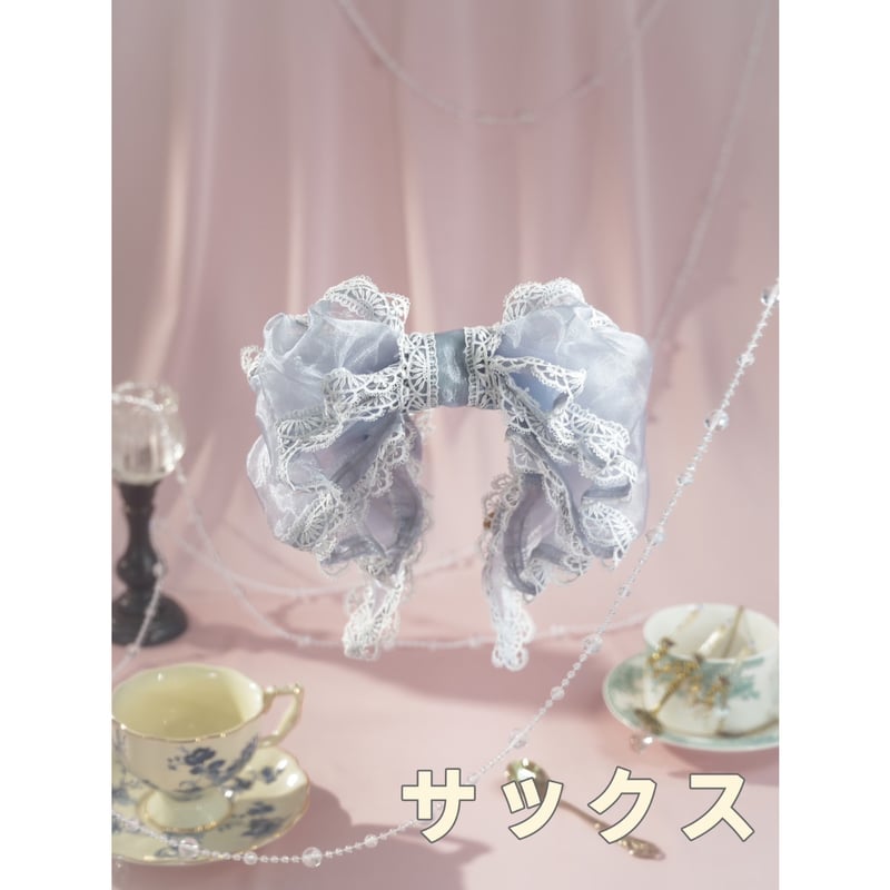 星箱works お人形風オーガンジーリボンカチューシャ お人形風オーガンジーリボンカチューシャ | HoshibakoWorks