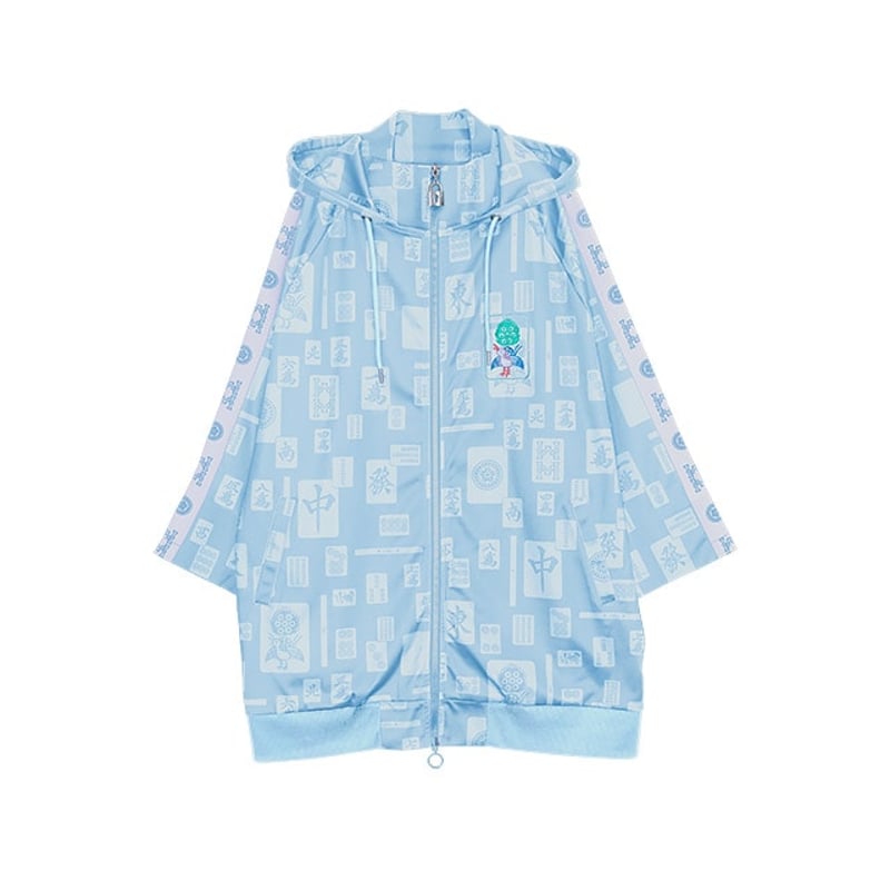 LISTEN FLAVOR サイバー麻雀 2way ジャージ パーカー サイバー麻雀2WAYジャージパーカー【BLACK】｜LISTEN FLAVOR