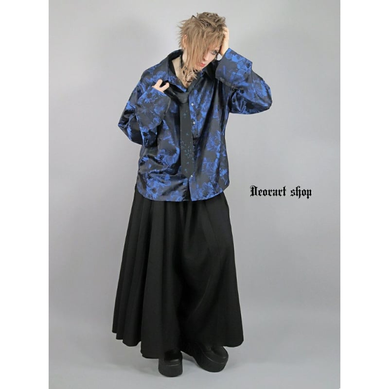 Deorart】ジャガード フラワー柄・オーバーサイズシャツ（DRT2861