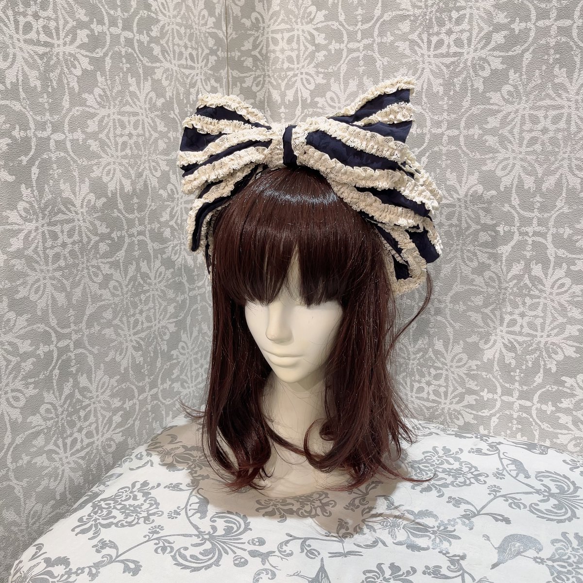 星箱Works】お人形風シャンティクリームリボンカチューシャ/P21501079