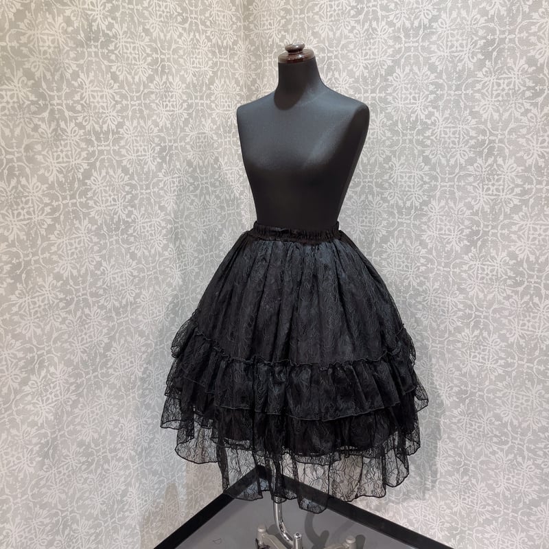 ATELIER-PIERROT】Ruffle Chiffon Skirt -Lace-/TS ATELIER-PIERROT】Ruffle Chiffon Skirt -Lace-/TS