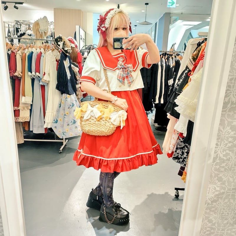 Amavel】Fancy Heart セットアップセーラーワンピース/124170423 |