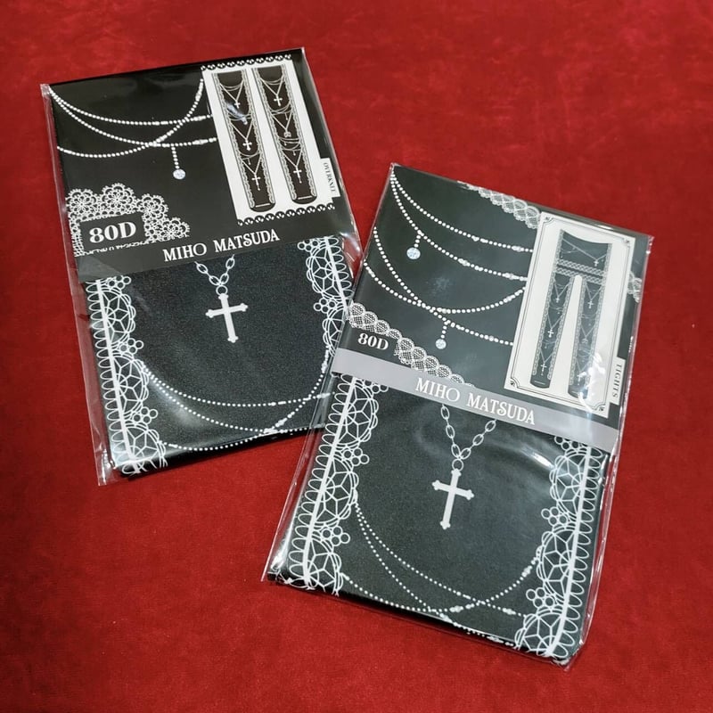 MIHO MATSUDA】 ニーハイソックス/十字架＋チェーン柄/510021 | KIST