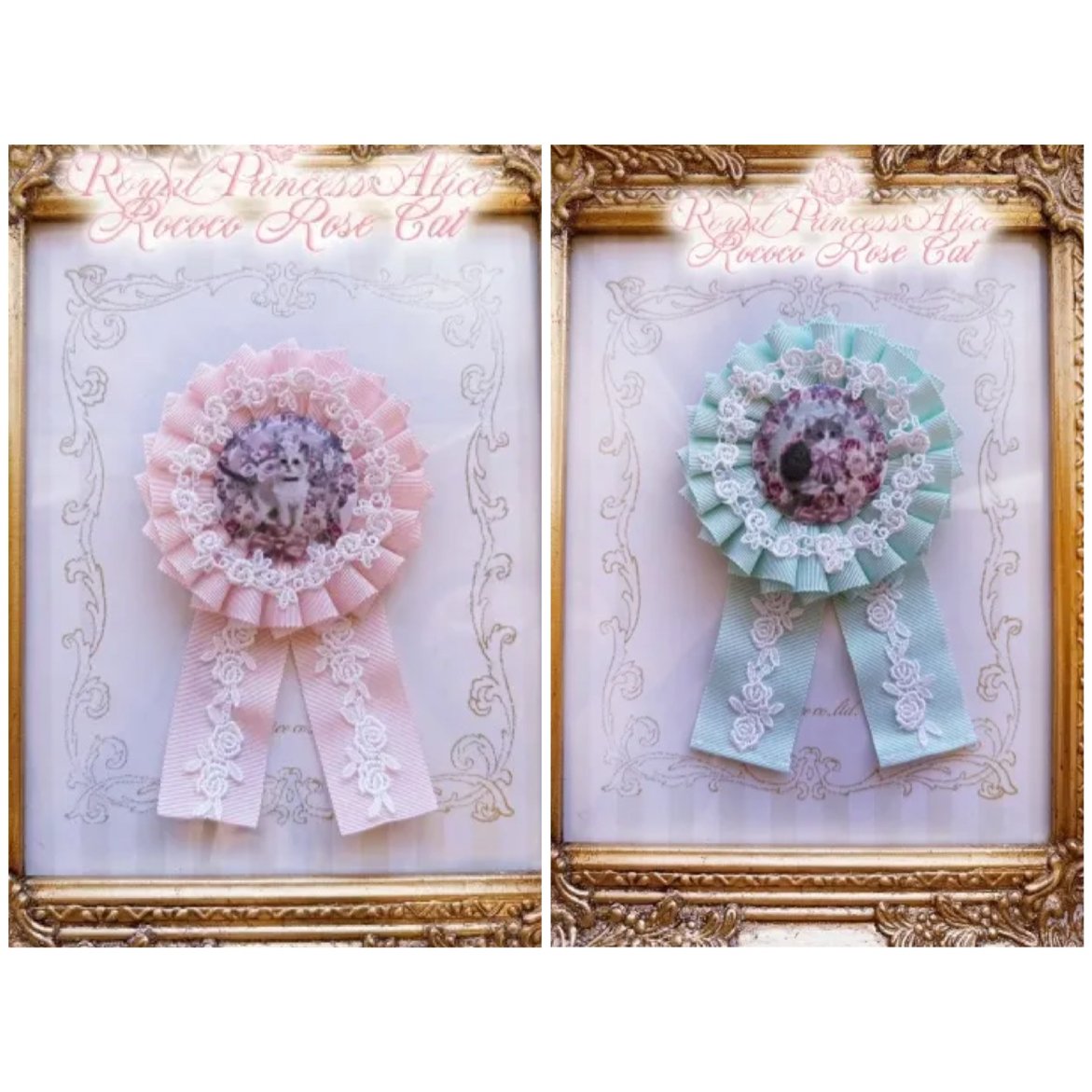 RR　2枚セット世界一美しい猫 　ナスタチューム＆ クリスマローズ Royal Princess Alice】Rococo Rose Cat ロゼット | KI
