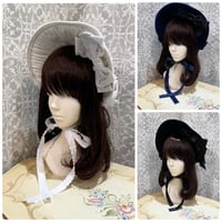【星箱Works】 月の満ち欠け ベルベット刺繍ボンネット/P37203127【お取り寄せアイテム】