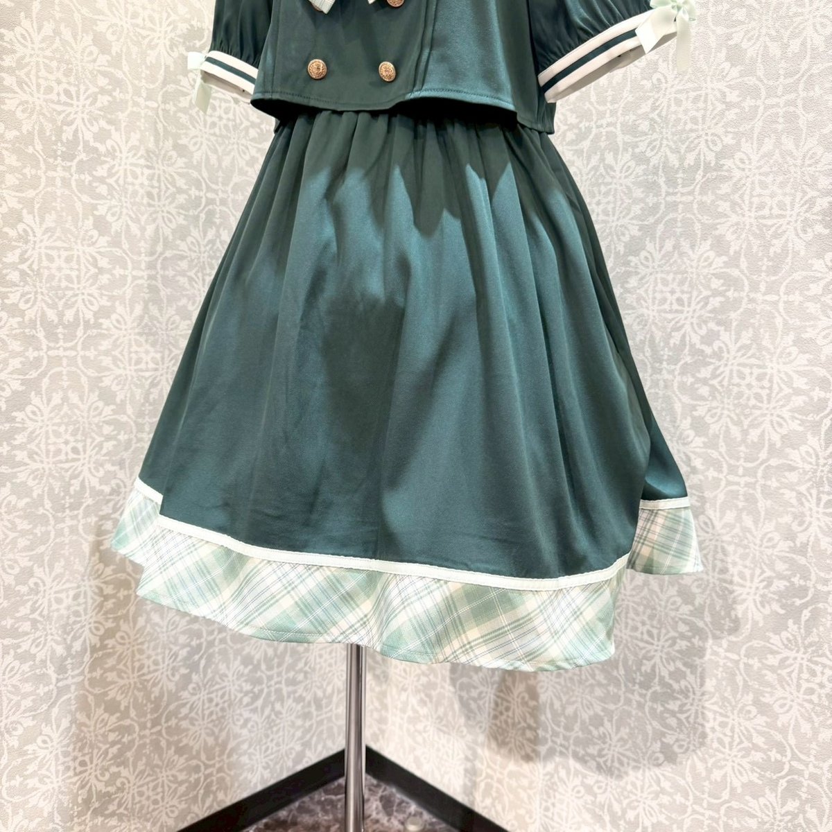 Amavel】 Chouchou Check セットアップ風セーラーワンピース/126170