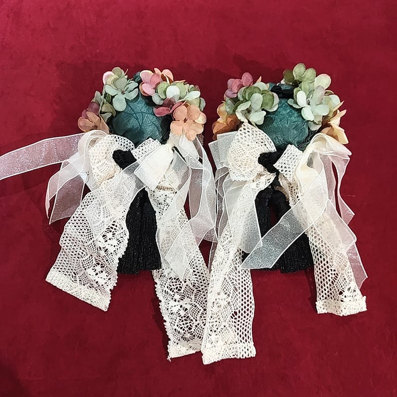 星箱Works】 繁花集 お団子クリップ式コサージュ/P37502019【お