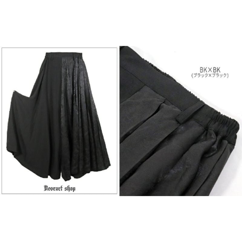 Deorart】[GOTH CHINA] HAKAMA風 アシンメトリーワイドパンツ [袴・