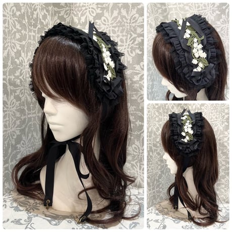 【星箱Works】 スズランの谷 モチーフレースヘッドドレス/P37503052