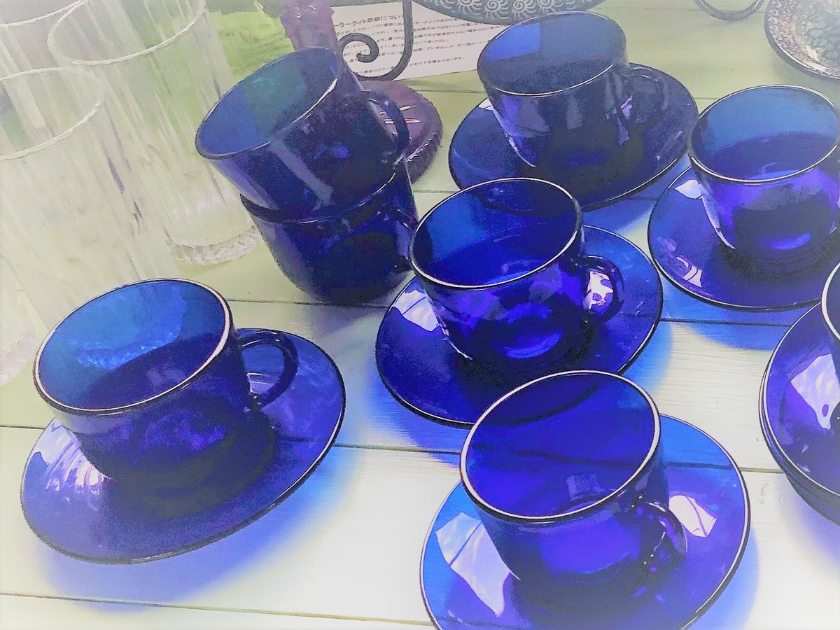 No.951 ブルー、ガラスカップ No.951 ブルー、ガラスカップ