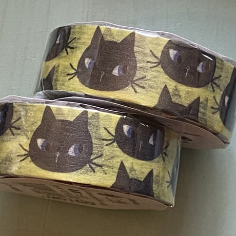 Shinzi Katoh　シンジ カトウ　マスキングテープ　黒猫　フェイス　日本製