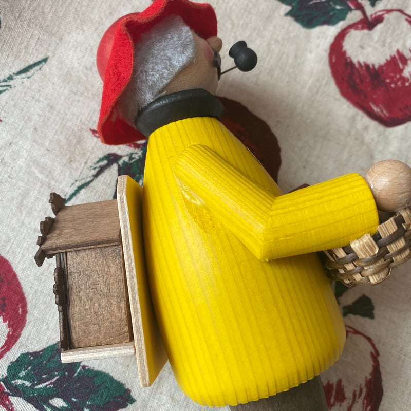 時計売り ドイツ クーネルト社 煙だし人形 パイプ人形 香炉 木製