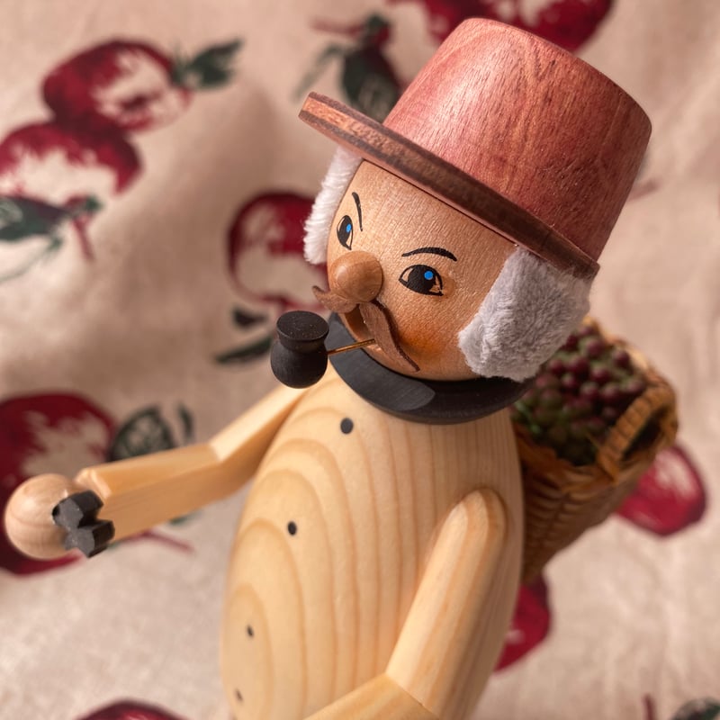 ぶどう狩り ドイツ クーネルト社 煙だし パイプ人形香炉 木製