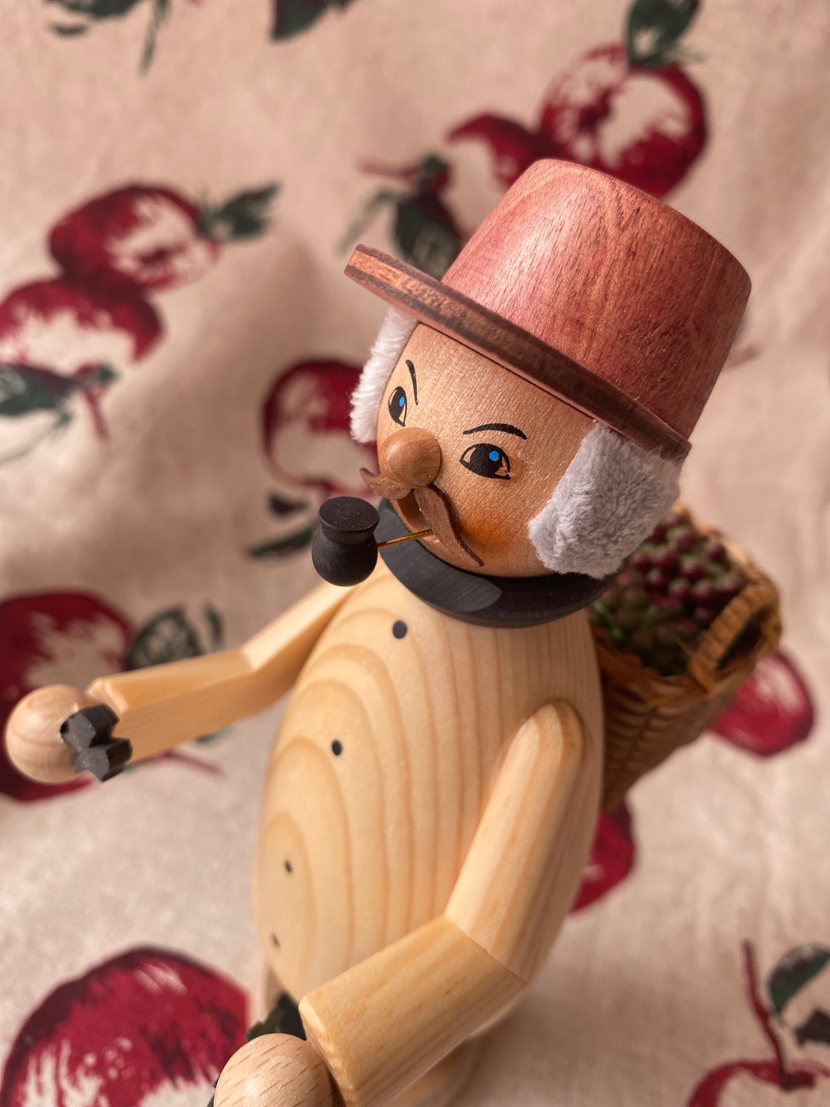 ぶどう狩り ドイツ クーネルト社 煙だし パイプ人形香炉 木製