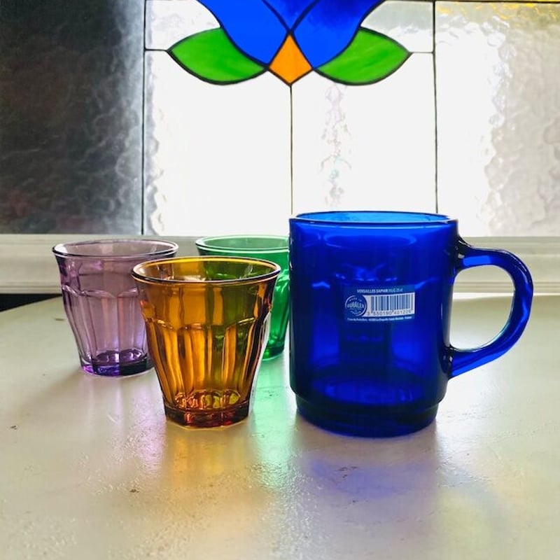 フランス カラフル ピカルディ ミニ 90cc タンブラー グラス コップ