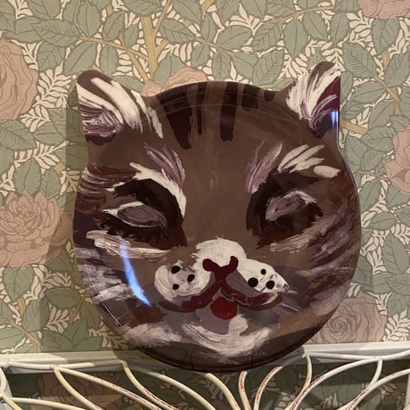 FRANCE　ナタリーレテ　猫　プレート　猫型　ダイカット　メラミン　douce　食器　絵皿