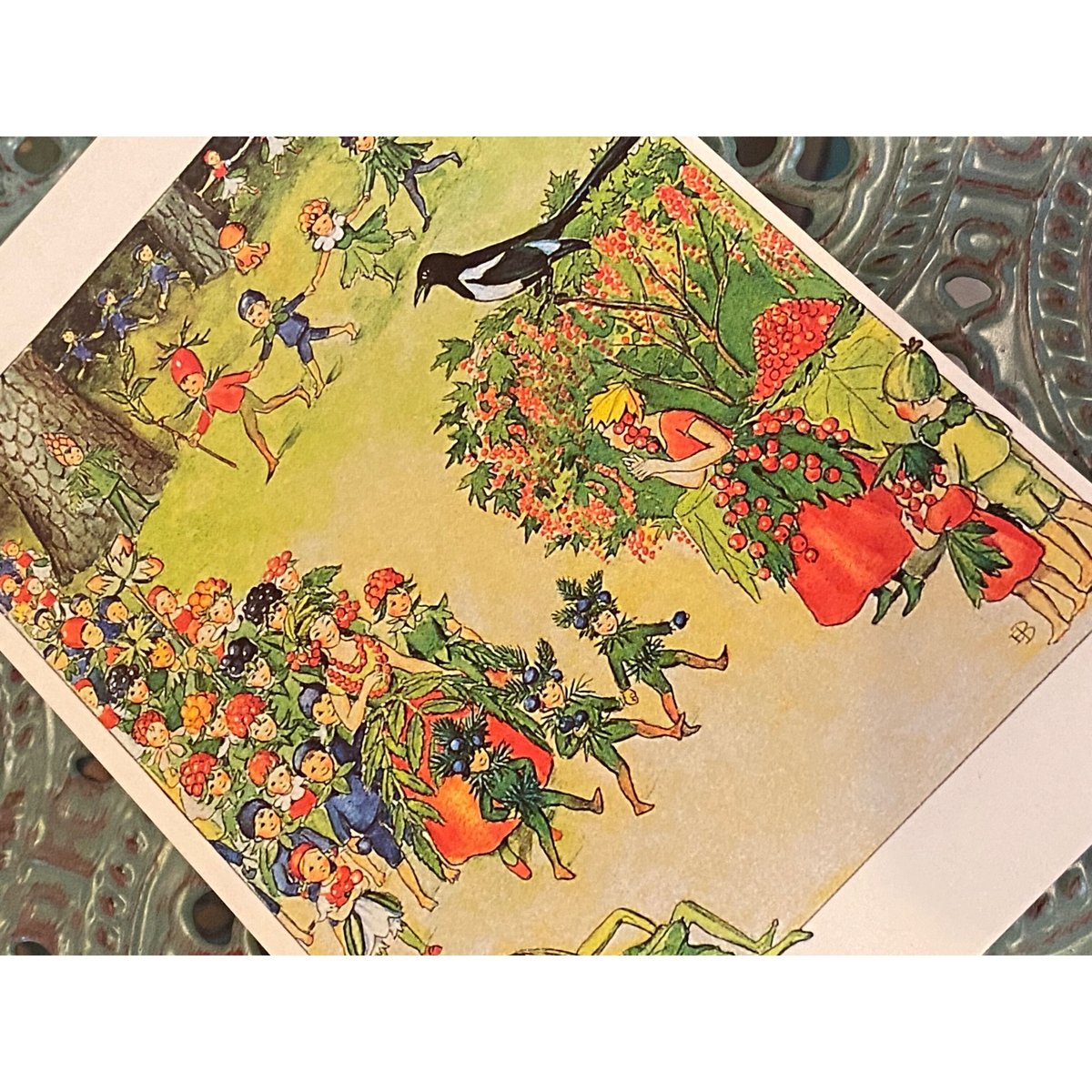 RY119 洋書古書 1976年北欧ヴィンテージ絵本 エルサベスコフ 花
