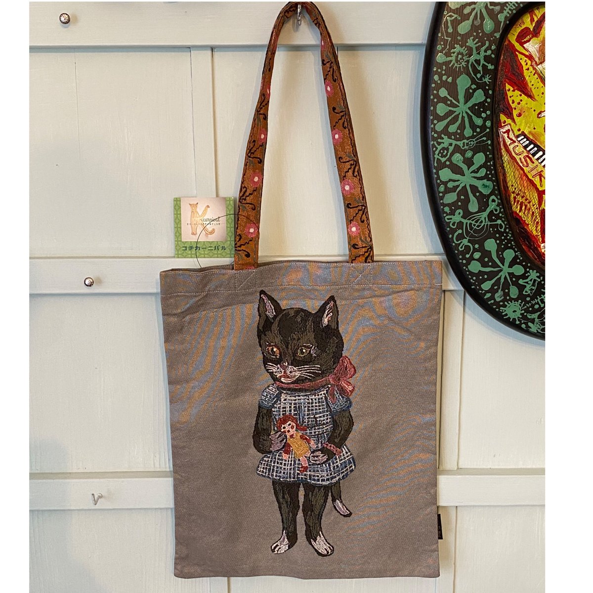 新品　ナタリーレテ　ミニバッグ　ミニトート　ブラックキャット　猫　ねこ　ネコ Nathalie Lete ナタリー・レテ ミニ・バッグ ブラック・キャット