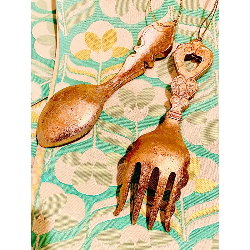 スプーンとフォーク カトラリー ゴールド オーナメント クリスマス