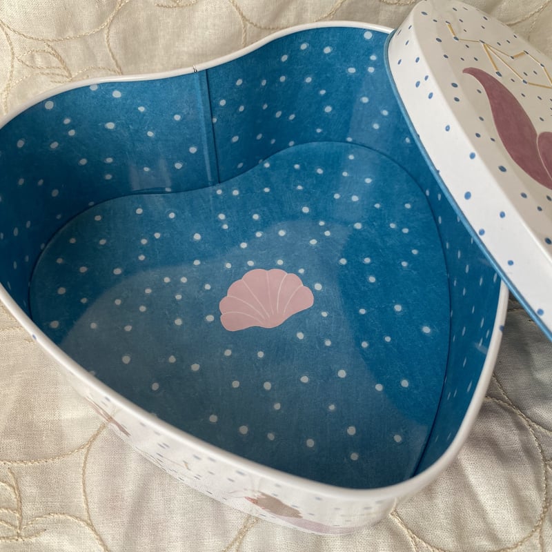 谷小夏 マーメイド 星座 人魚姫 缶 ハート型 小物入れ | 世界の