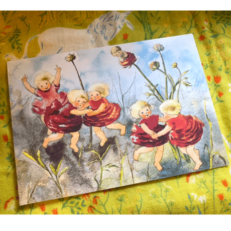 スイス製　『輪舞』　妖精　フェアリーズ　ポストカード