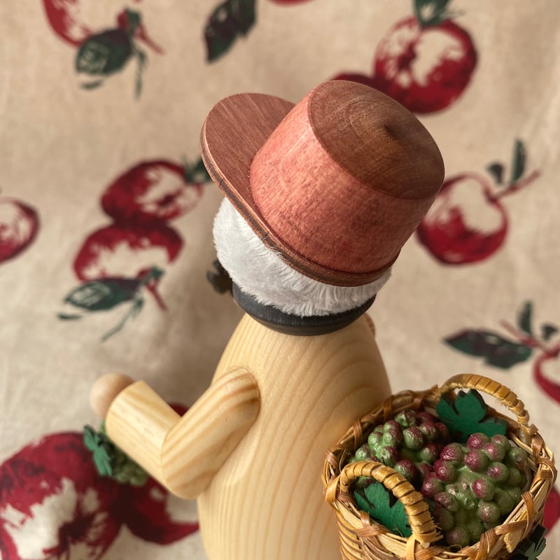 ぶどう狩り ドイツ クーネルト社 煙だし パイプ人形香炉 木製