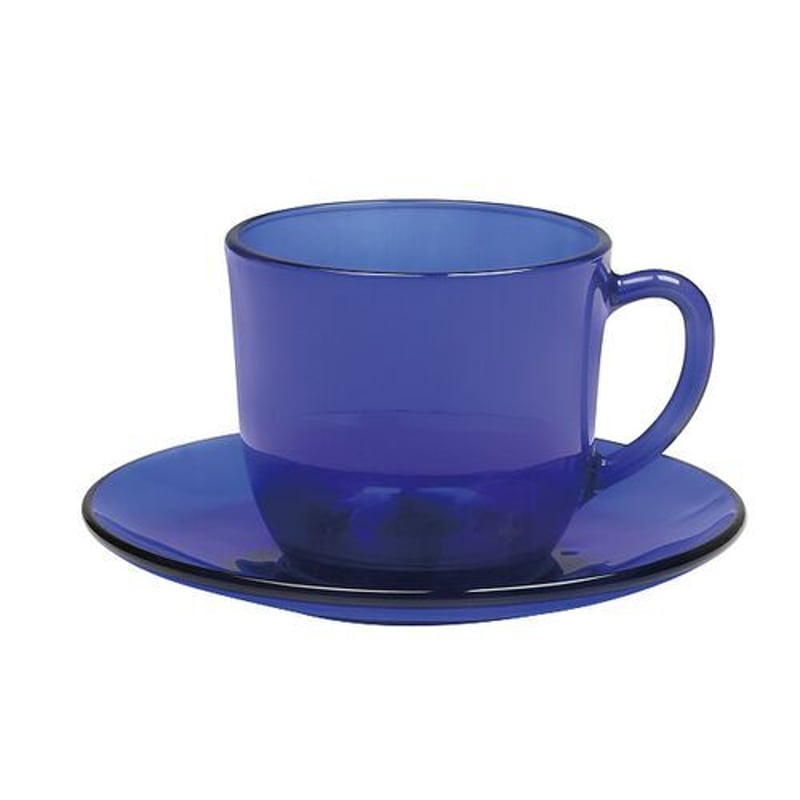 サファイアブルー 耐熱ガラス ティーカップ＆ソーサー | 世界の