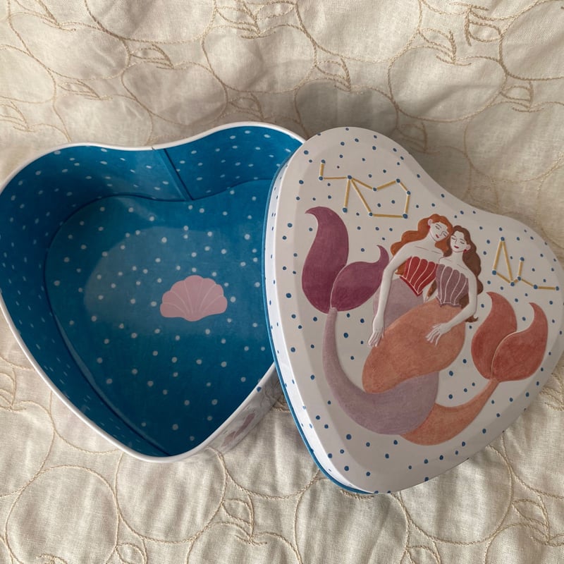 谷小夏 マーメイド 星座 人魚姫 缶 ハート型 小物入れ | 世界の 谷小夏 マーメイド 星座 人魚姫 缶 ハート型 小物入れ | 世界の