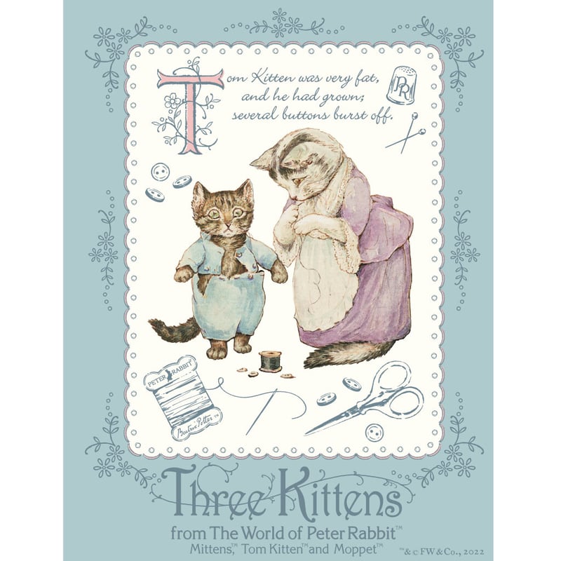 ピーターラビット こねこのトム トートバッグ 猫 ゴールドチャーム