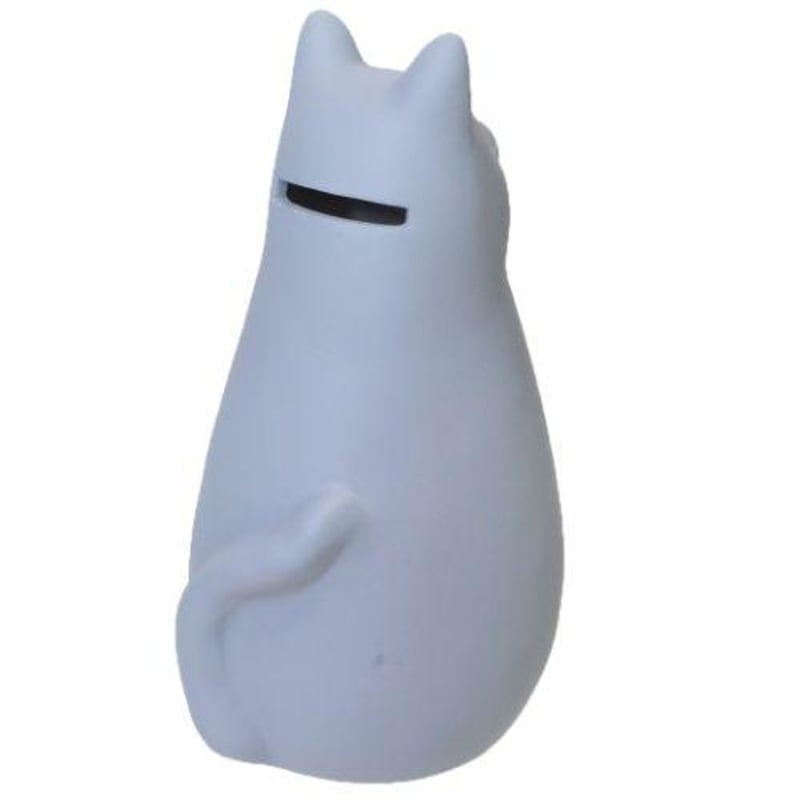 ラスト➀ 貯金箱 シュール 猫 グレー 猫型 陶器製 | 世界の猫祭 ラスト➀ 貯金箱 シュール 猫 グレー 猫型 陶器製 | 世界の猫祭