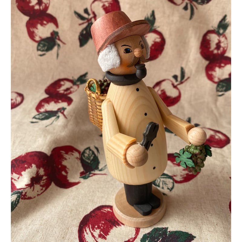 ぶどう狩り ドイツ クーネルト社 煙だし パイプ人形香炉 木製