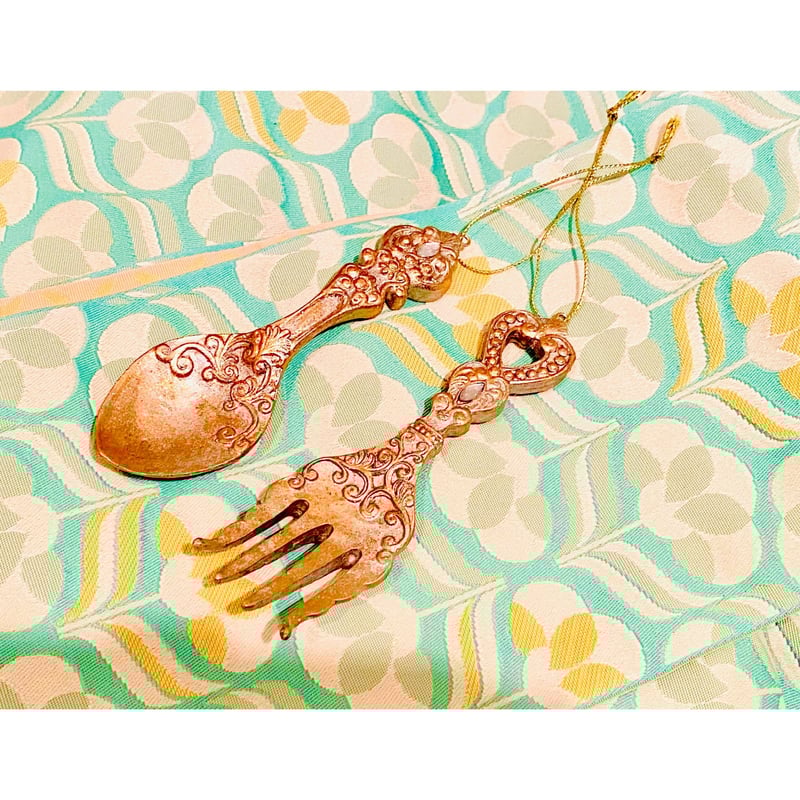 スプーンとフォーク カトラリー ゴールド オーナメント クリスマス