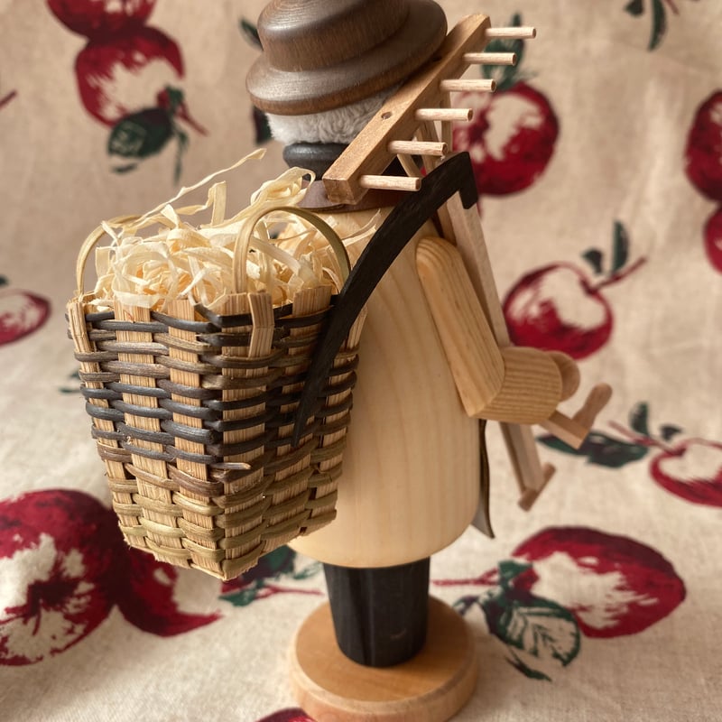 農夫 ドイツ クーネルト社 煙だし パイプ人形香炉 木製 インテリア