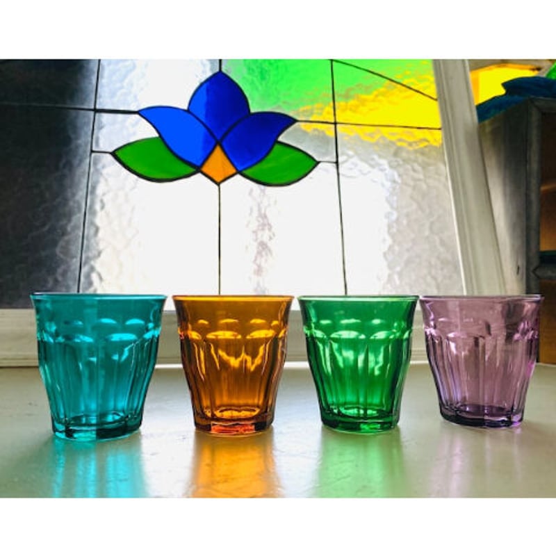 フランス カラフル ピカルディ ミニ 90cc タンブラー グラス コップ