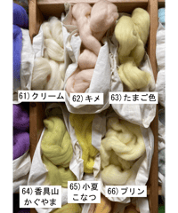 染色メリノ（クリーム色系）