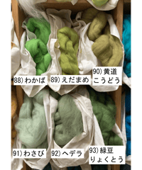 染色メリノ（緑系）