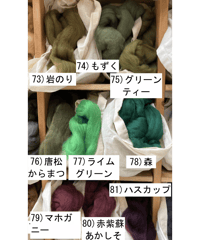 染色メリノ（深緑系）