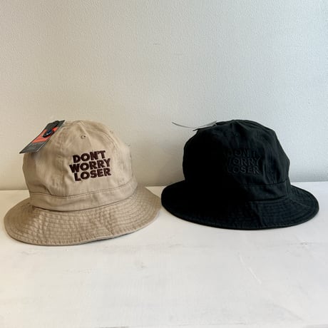DON'T WORRY LOSER："EMBROIDERY LOGO HAT"(BLACK,BEIGE,)