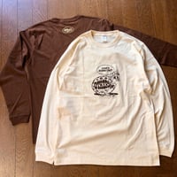 OTHERS："WHAT'S GOING ON?  L/S T-SHIRT" (BROWN,BEIGE,)