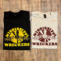 MISSISSIPPI RECORDS："MISSISSIPPI WRECKERS S/S T-SHIRT" (BEIGE,BLACK)