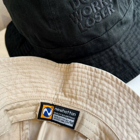 DON'T WORRY LOSER："EMBROIDERY LOGO HAT"(BLACK,BEIGE,)